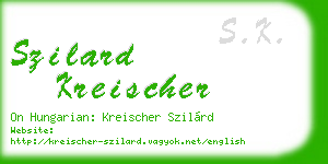 szilard kreischer business card